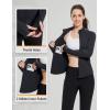 imagebaleaf Womens Fleece Running Jacket Water Resistant Full Zip Winter Cold Weather Gear Thermal Cycling Workout JacketsBblack