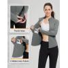 imagebaleaf Womens Fleece Running Jacket Water Resistant Full Zip Winter Cold Weather Gear Thermal Cycling Workout JacketsBgray