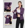 imagebaleaf Womens Fleece Running Jacket Water Resistant Full Zip Winter Cold Weather Gear Thermal Cycling Workout JacketsBpurple
