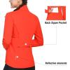 imagebaleaf Womens Fleece Running Jacket Water Resistant Full Zip Winter Cold Weather Gear Thermal Cycling Workout JacketsOrange
