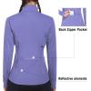 imagebaleaf Womens Fleece Running Jacket Water Resistant Full Zip Winter Cold Weather Gear Thermal Cycling Workout JacketsPurple