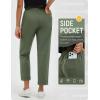 imagebaleaf Womens Hiking Pants Ripstop Water Resistant Lightweight Golf Pants Quick Dry Zip Pockets Work Travel ClothesArmy Green