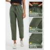 imagebaleaf Womens Hiking Pants Ripstop Water Resistant Lightweight Golf Pants Quick Dry Zip Pockets Work Travel ClothesArmy Green