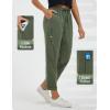 imagebaleaf Womens Hiking Pants Ripstop Water Resistant Lightweight Golf Pants Quick Dry Zip Pockets Work Travel ClothesArmy Green