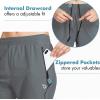 imagebaleaf Womens Joggers Running Hiking Pants Lightweight Quick Dry Athletic Travel Workout with Zipper PocketsSlate Graypants