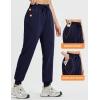 imagebaleaf Womens Joggers Running Hiking Pants with Zipper Pockets Lightweight Athletic Sweatpants Workout Jogging TravelNavy Blue