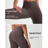 imagebaleaf Womens Knee Length Capri Leggings with Pockets Stretch Casual Exercise Summer Yoga Workout PantsSeal Brown