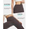 imagebaleaf Womens Leggings with 6 Pockets 25 High Waisted Workout Yoga Tummy Control 78 Ankle PantsDark Brown