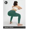 imagebaleaf Womens Leggings with 6 Pockets 25 High Waisted Workout Yoga Tummy Control 78 Ankle PantsDark Green