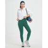 imagebaleaf Womens Leggings with 6 Pockets 25 High Waisted Workout Yoga Tummy Control 78 Ankle PantsDark Green