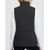 imagebaleaf Womens Lightweight Puffer Vest Stand Collar Quilted Outerwear Winter Sleeveless Jackets Water Resistant Zip PocketsBlack