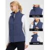 imagebaleaf Womens Lightweight Puffer Vest Stand Collar Quilted Outerwear Winter Sleeveless Jackets Water Resistant Zip PocketsNavy Blue