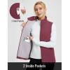 imagebaleaf Womens Lightweight Puffer Vest Stand Collar Quilted Outerwear Winter Sleeveless Jackets Water Resistant Zip PocketsWine Red