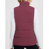 imagebaleaf Womens Lightweight Puffer Vest Stand Collar Quilted Outerwear Winter Sleeveless Jackets Water Resistant Zip PocketsWine Red