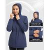 imagebaleaf Womens Long Puffer Jacket Quilted Jackets Winter Coat with Hood Warm Lightweught Insulated Hiking SnowNavy Blue