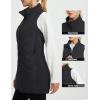 imagebaleaf Womens Long Puffer Vest Quilted Outerwear Sleeveless Running Jacket Fall Winter Warm Fleece Hybrid CoatBlack