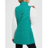 imagebaleaf Womens Long Puffer Vest Quilted Outerwear Sleeveless Running Jacket Fall Winter Warm Fleece Hybrid CoatGreen