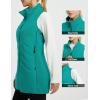 imagebaleaf Womens Long Puffer Vest Quilted Outerwear Sleeveless Running Jacket Fall Winter Warm Fleece Hybrid CoatGreen