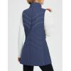 imagebaleaf Womens Long Puffer Vest Quilted Outerwear Sleeveless Running Jacket Fall Winter Warm Fleece Hybrid CoatNavy Blue