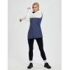imagebaleaf Womens Long Puffer Vest Quilted Outerwear Sleeveless Running Jacket Fall Winter Warm Fleece Hybrid CoatNavy Blue