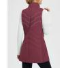imagebaleaf Womens Long Puffer Vest Quilted Outerwear Sleeveless Running Jacket Fall Winter Warm Fleece Hybrid CoatWine Red