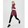 imagebaleaf Womens Long Puffer Vest Quilted Outerwear Sleeveless Running Jacket Fall Winter Warm Fleece Hybrid CoatWine Red