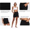 imagebaleaf Womens Lounge Shorts Cotton Sweat Athletic Shorts with Pockets High Waist Summer CasualBlack