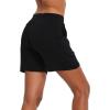 imagebaleaf Womens Lounge Shorts Cotton Sweat Athletic Shorts with Pockets High Waist Summer CasualBlack