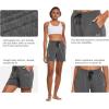 imagebaleaf Womens Lounge Shorts Cotton Sweat Athletic Shorts with Pockets High Waist Summer CasualCharcoal