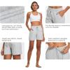 imagebaleaf Womens Lounge Shorts Cotton Sweat Athletic Shorts with Pockets High Waist Summer CasualLight Gray