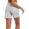 imagebaleaf Womens Lounge Shorts Cotton Sweat Athletic Shorts with Pockets High Waist Summer CasualLight Gray