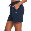 imagebaleaf Womens Lounge Shorts Cotton Sweat Athletic Shorts with Pockets High Waist Summer CasualNavy Blue
