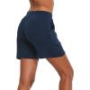 imagebaleaf Womens Lounge Shorts Cotton Sweat Athletic Shorts with Pockets High Waist Summer CasualNavy Blue
