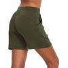 imagebaleaf Womens Lounge Shorts Cotton Sweat Athletic Shorts with Pockets High Waist Summer CasualOlive