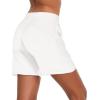 imagebaleaf Womens Lounge Shorts Cotton Sweat Athletic Shorts with Pockets High Waist Summer CasualWhite