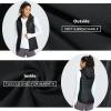imagebaleaf Womens Puffer Vest Hooded Running Vests Slim Fit Fleece Sleeveless Lightweight Jacket Fall WinterBlack