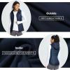 imagebaleaf Womens Puffer Vest Hooded Running Vests Slim Fit Fleece Sleeveless Lightweight Jacket Fall WinterNavy Blue