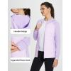 imagebaleaf Womens Running Winter Jacket with Hood Warm Lightweight Insulated Hybrid Jackets Puffer Zip Pockets Hiking SkiingDark Lavender