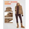 imagebaleaf Womens Sherpa Fleece Lined Jakcets with Hood Button Down Drawstring Winter Casual Warm Coat with PocketsBrown
