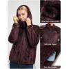 imagebaleaf Womens Sherpa Fleece Lined Jakcets with Hood Button Down Drawstring Winter Casual Warm Coat with PocketsDark Brown