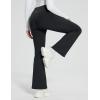 imagebaleaf Womens Thick Fleece Lined Leggings Winter Warm Thermal Tummy Control Flare Yoga Pants Pockets Bootcut Snow Ski PantsBlack