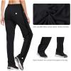 imagebaleaf Womens Track Pants Athletic Jogging Sweatpants Zipper Pockets WarmUp Sports Running PantsBlackBlack