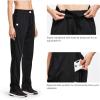 imagebaleaf Womens Track Pants Athletic Jogging Sweatpants Zipper Pockets WarmUp Sports Running PantsBlackBlack