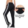 imagebaleaf Womens Track Pants Athletic Jogging Sweatpants Zipper Pockets WarmUp Sports Running PantsBlackWhite