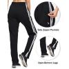 imagebaleaf Womens Track Pants Athletic Jogging Sweatpants Zipper Pockets WarmUp Sports Running PantsBlackWhite
