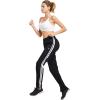 imagebaleaf Womens Track Pants Athletic Jogging Sweatpants Zipper Pockets WarmUp Sports Running PantsBlackWhite