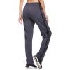 imagebaleaf Womens Track Pants Athletic Jogging Sweatpants Zipper Pockets WarmUp Sports Running PantsGreyBlack