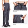 imagebaleaf Womens Track Pants Athletic Jogging Sweatpants Zipper Pockets WarmUp Sports Running PantsGreyBlack