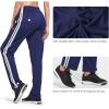 imagebaleaf Womens Track Pants Athletic Jogging Sweatpants Zipper Pockets WarmUp Sports Running PantsNavyWhite