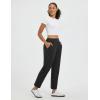imagebaleaf Womens Travel Pants Stretch Ankle Golf Pants with Pockets Comfy Petite Business Casual Dressy Work SlacksBlack